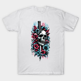 Sworded Blossom Skull T-Shirt